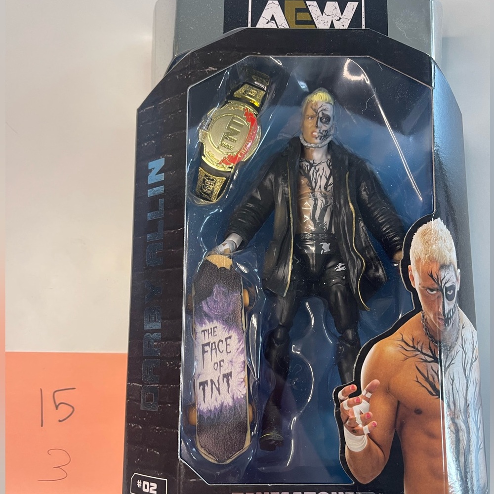 AEW Darby Allin Action Figure with Skateboard and Championship Belt